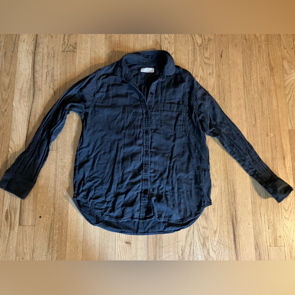 Black 100% cotton button up
